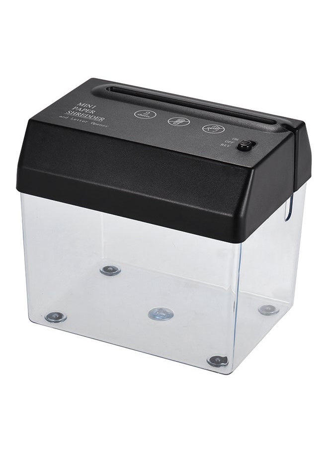 NIBEMINENT Mini Portable Shredder Cutter Strip Machine Black  - Image 1