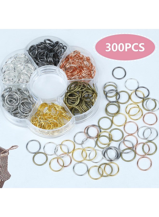 YAKA 300Pcs 14Mm1Box 6 Colors Open Jump Ring Ring Jewelry Keychain For Jewelry Making Accessories 1Pcc Jump Ring Open/Close Tool And 1Pcs Clear Box(0.55"/14Mm) - Image 3