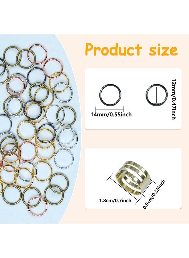 YAKA 300Pcs 14Mm1Box 6 Colors Open Jump Ring Ring Jewelry Keychain For Jewelry Making Accessories 1Pcc Jump Ring Open/Close Tool And 1Pcs Clear Box(0.55"/14Mm) - Image 2