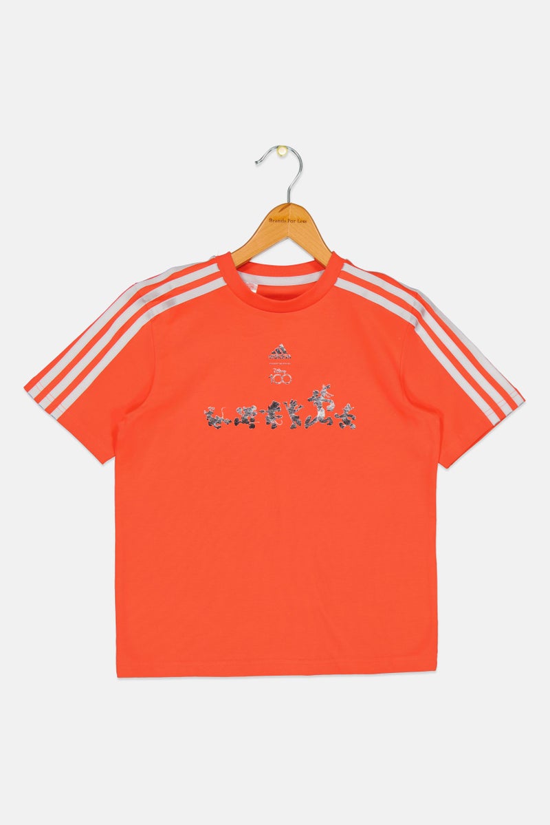 Adidas x Disney Kids Boy Sportswear Fit Short Sleeve Outdoor T-Shirt, Orange - Image 1