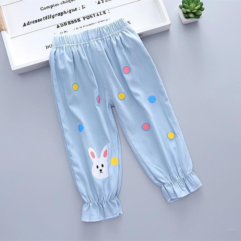 Girls' Anti-Mosquito Pants New Summer Girls' Pants Thin Ice Silk Jeans Fashionable Loose Baby Casual Pants Summer - Image 4