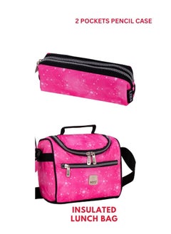 Wires 3 Piece Kids School Trolley Bag laptop compartment Big Wheels With Lunch bag & Pencil Case  - Image 5