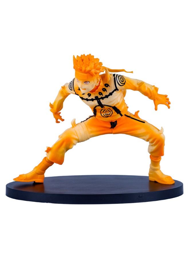 Naruto Anime Naruto Action Figure with Base, Rikudousennin Modo Figure Toy, Anime Realistic Statue Figure, Office Desktop Decoration Ornaments, Super Collectible Model Statue Anime Figure Toy 15CM - Image 1