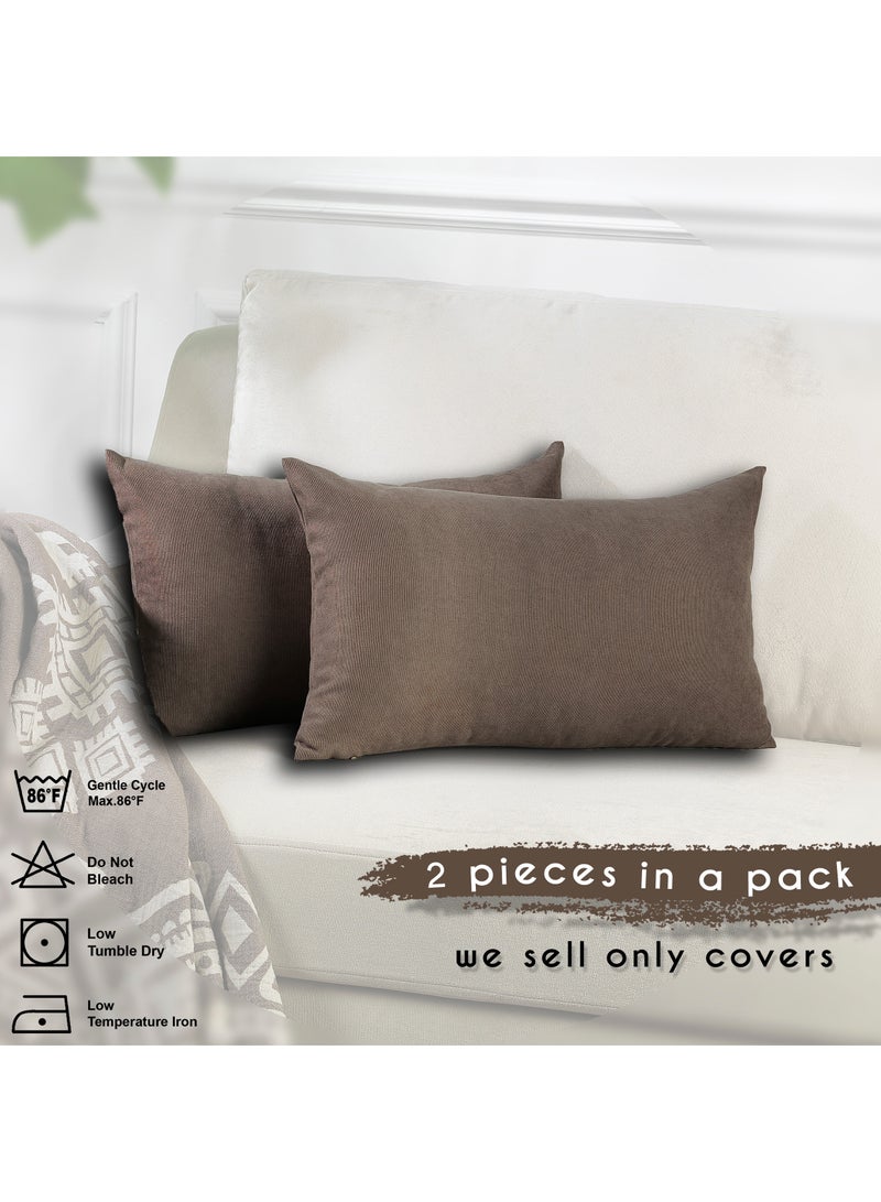 Zeenah Furniture Decorative Solid Color Invisible Zipper Diamond Cushion Cover Velvet Look Throw Pillow Set of 2 Cases for Chair Couch Bedroom & Livingroom Pillowcase - Image 2