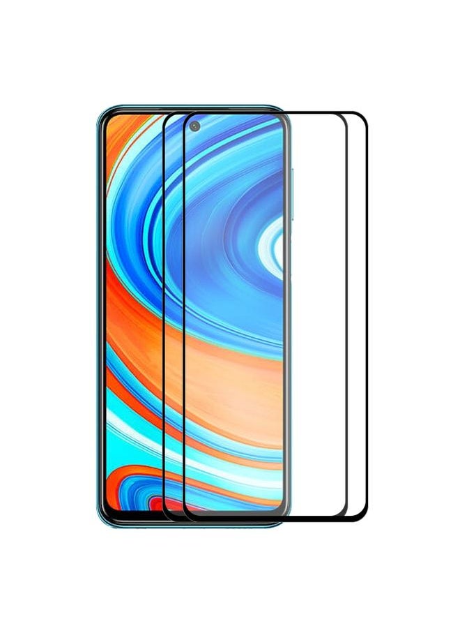 ENKAY Screen Protector For Xiaomi Redmi Note 9   2 PCS ENKAY Hat-Prince Full Glue 0.26mm 9H 2.5D Tempered Glass Full Coverage Film 
