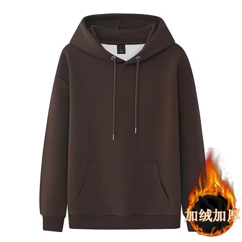 Sweater mens hooded spring and autumn ins Hong Kong style loose fashion brand Orange fashion all-matching coat 2024 new style Brown
