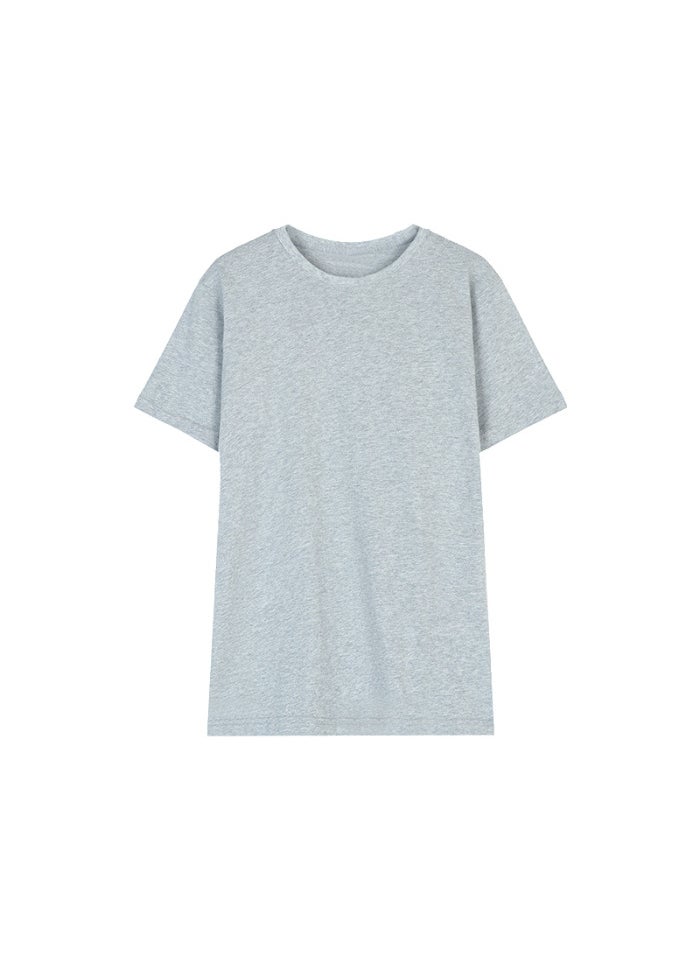 Generic - Pure Color Back-Collar Womens Top fog blue - Image 1