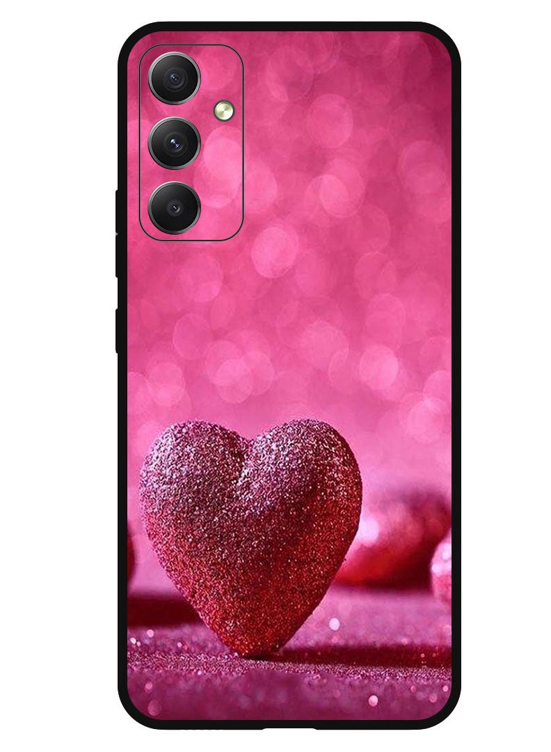 Theodor Protective Case Anti Scratch Shock Proof Bumper Cover For Samsung Galaxy A05s Dark Pink Gliter Heart - Image 1