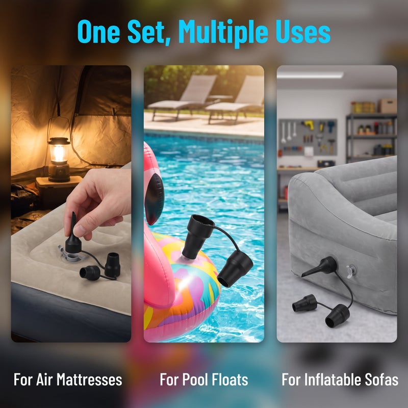 4Pcs Replacement Nozzles Pump Nozzles Replacement Nozzles Air Mattress Pump Nozzles - Image 4