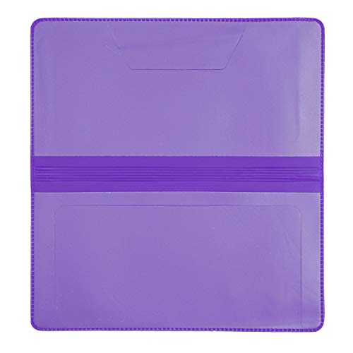 CAROUSELCHECKS Purple Vinyl Checkbook Cover, Top Tear Personal Vinyl Checkbook Cover - Image 4