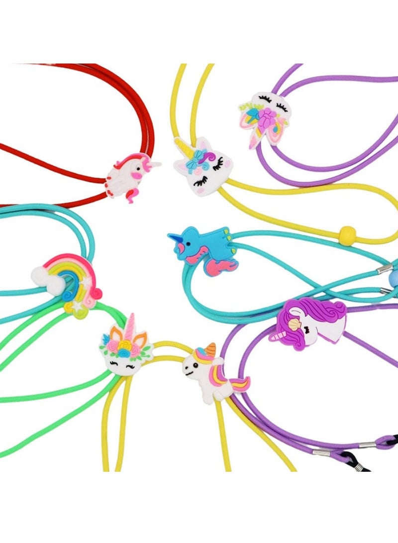 Generic Pack of 8 Kids Glasses Strap Unicorn Rainbow Adjuster Stretchy Eyeglass Strap for Boys Girls  - Image 4