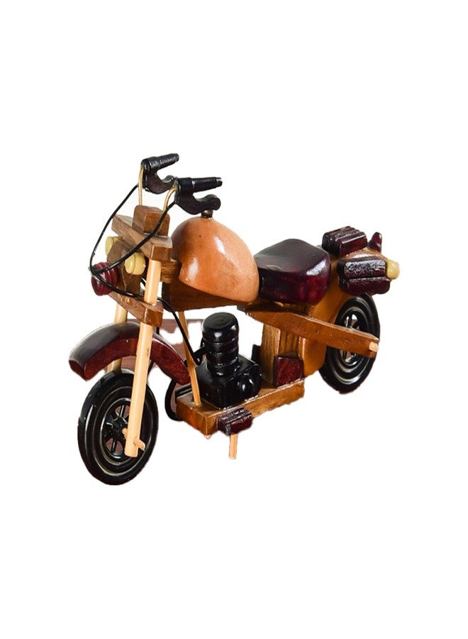 Fsocpen Handmade Wooden Motorcycle Decoration Model,Wooden Motorcycle Model Decorations for Home,Sculptures Collected by Motorcycle Enthusiasts (Color 3) - Image 5
