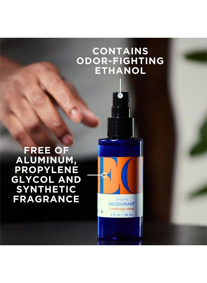 EO Organic Deodorant Spray, 4 Ounce (Pack of 1), Citrus, Organic Plant-Based, Botanical Extracts - Image 2