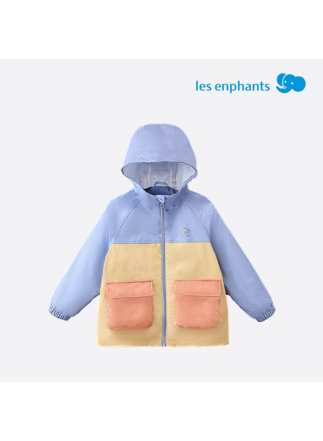 Les Enphants Kids Outdoor Jacket Boys Girls Dopamine Three-proof Coat Spring Autumn Mist Purple 140cm - Image 4