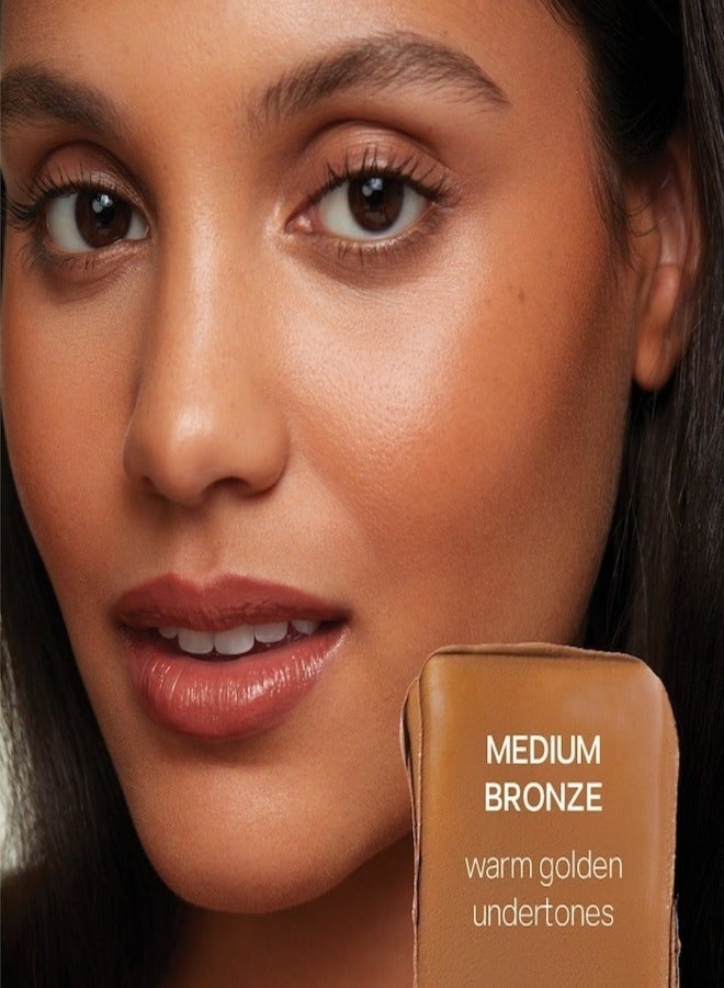 SAIE Sun Melt Natural Cream Bronzer - Medium Bronze - a warm golden hue for light to medium skin tones 30ml | Lightweight, Blendable, Sun-Kissed Glow - Image 2
