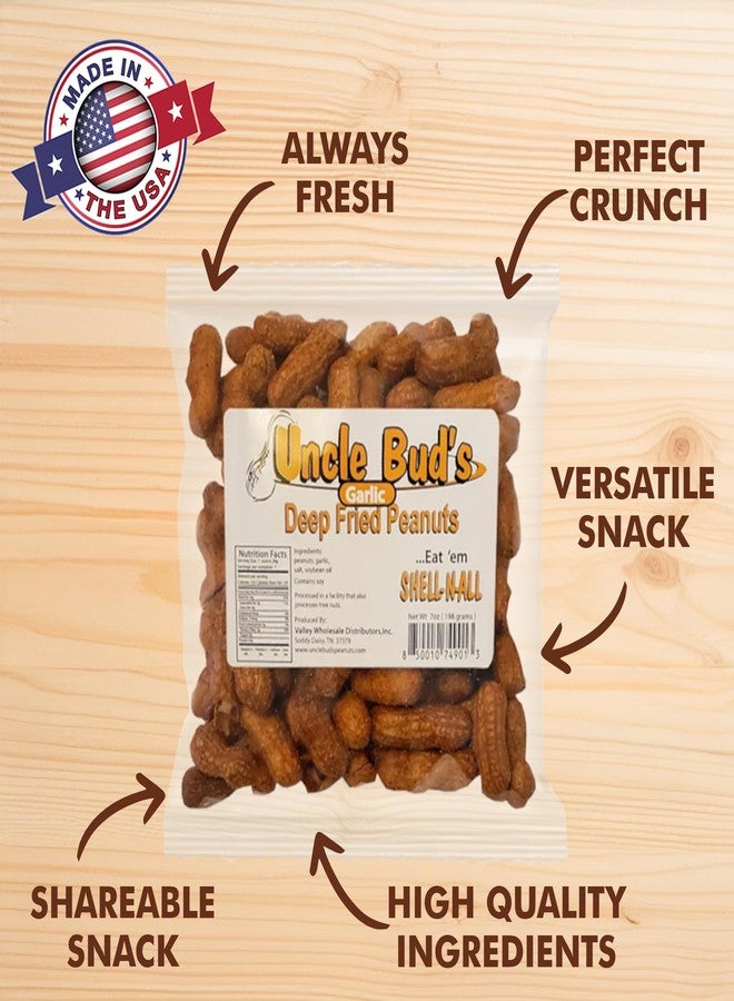 Jerky-n-Spice Uncle Bud's Deep Fried Peanuts In Shell (6 Pack) | Flavored Mixed Nuts in Shell | Includes Cajun, Salt and Vinegar, Old Bay, Spicy Peanuts | High-Protein Snacks | Ideal for Parties & Gourmet Treats - Image 4