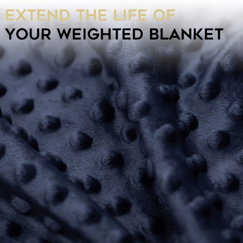 YnM Exclusive Cooling Duvet Cover for Weighted Blankets with 16 Strings (Light Grey, 60"x80") - Image 4