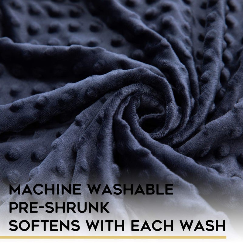 YnM Exclusive Cooling Duvet Cover for Weighted Blankets with 16 Strings (Light Grey, 60"x80") - Image 5