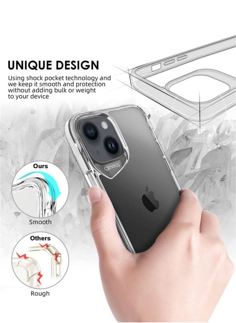 Gear4 - Gear4  Crystal Clear Case Cover for Apple iPhone 15 Plus with D30 Protection Anti-Yellowing Slim Fit Design Wireless Charging Compatible - Image 1