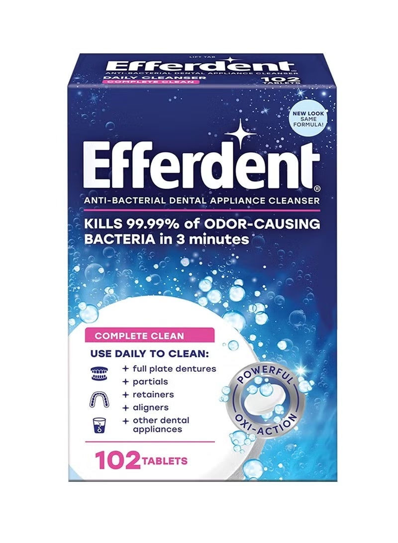 Antibacterial Denture Cleanser Tablets (102 Tablets)