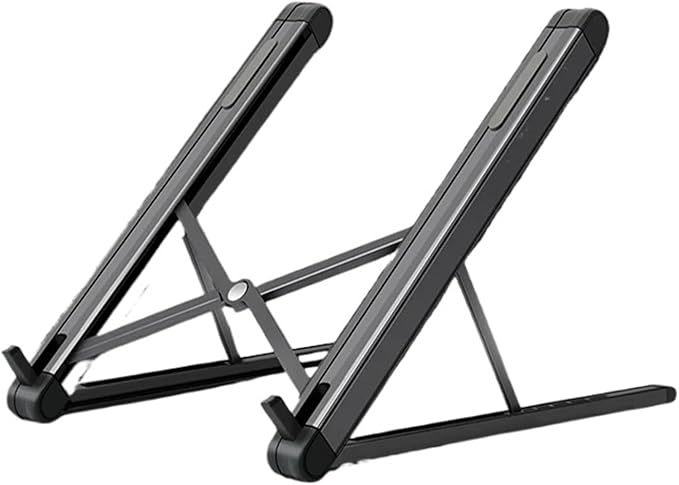 Ultra Light Aluminum Laptop Stand Portable Foldable For 11 To 15 6 Inch Black - Image 1