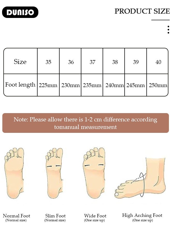 DUNISO Women's Platform Sneakers Low Top Walking Shoes for Lady Comfortable Lace Up Fashion Casual Shoes for Indoor Outdoor Travel Work - Image 2