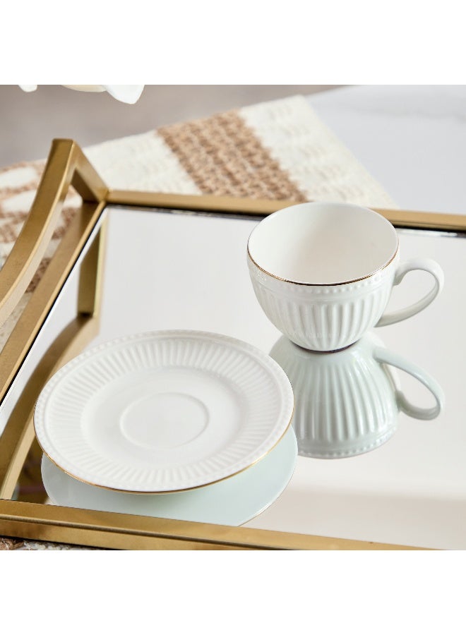 Home Box كوب إسبريسو مزخرف بخط ذهبي للبالغين - Image 2