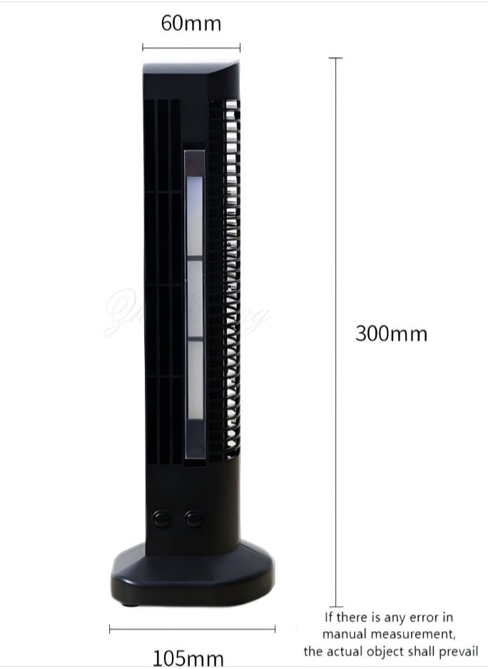 Generic Tower Fan，Desk Fan，Oscillating Table Fan with Night Light, Table Tower Air Conditioning Fan, USB charging，Quiet Operation,Portable Bladeless Fan,For Bedroom Home Office Desktop  - Image 2