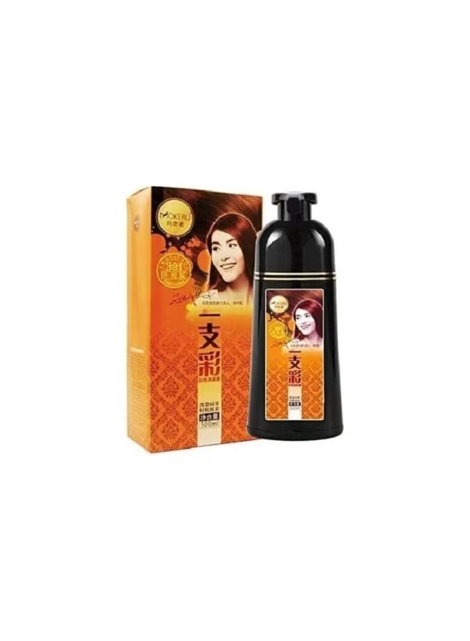 Mokeru Hair Dye Shampoo, Black, 500ml - Image 1