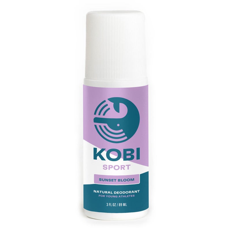 Kobi Deodorant for Teens, Kids, Girls, Boys - Natural, Aluminum-Free, Hypoallergenic, Sport Strength - Sunset Bloom - Image 1