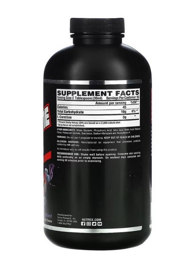 نورتكس ريسيرش Liquid Carnitine 3000 Berry Blast 16 fl oz 480 ml - Image 2