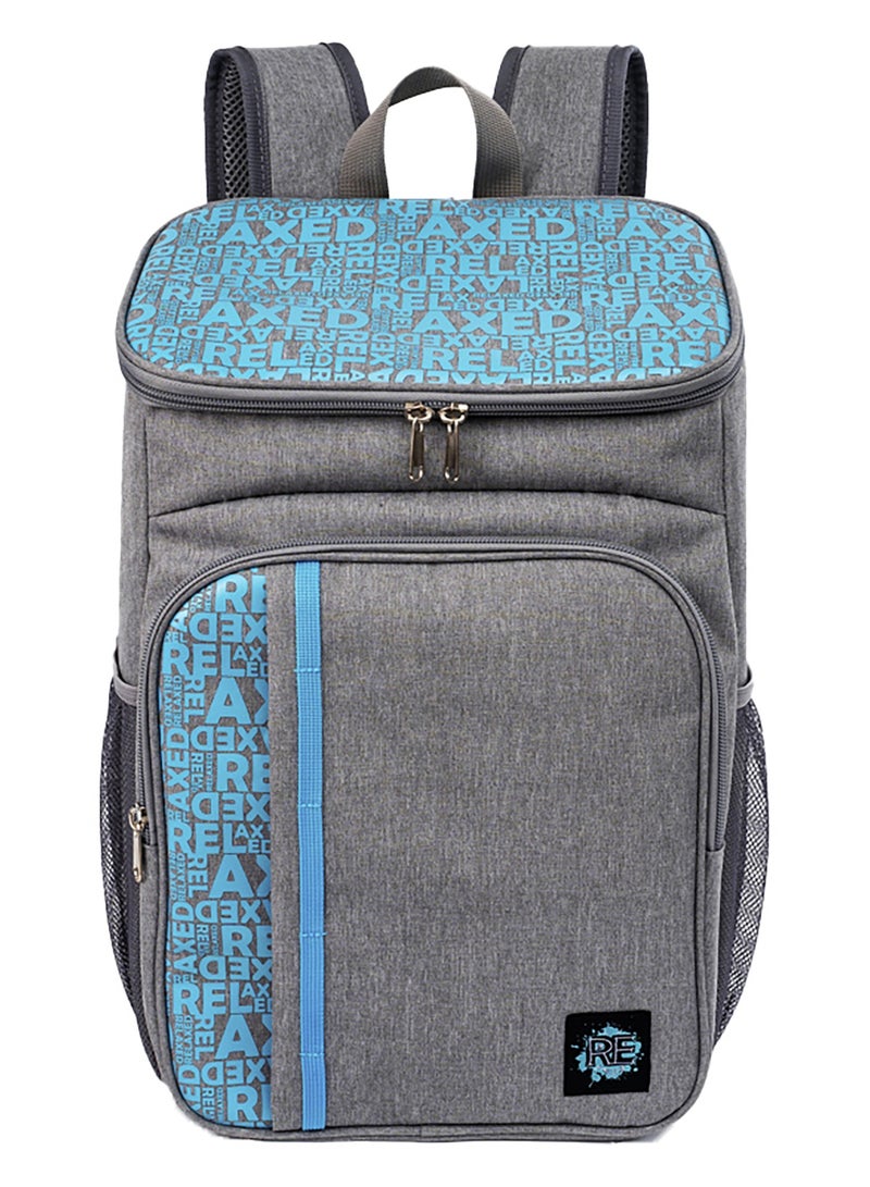 بيج ديزاين حقيبة ظهر معزولة Biggdesign Moods Up Relax، حقيبة غداء معزولة مقاومة للماء والتسرب للرجال والنساء، حقائب تبريد للنزهات، للمكتب، التخييم، الشاطئ، المدرسة، سعة 19.1 لتر. - Image 1