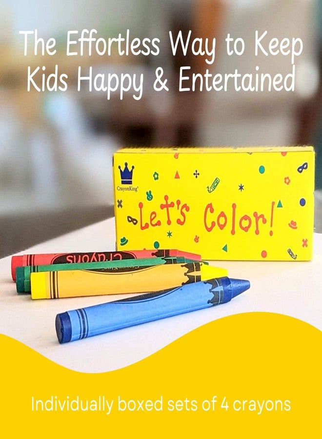 CrayonKing 150 Sets of 4-Packs in a Box (600 Bulk Crayons) - Boxed for Easy Storage & Gifting - Non-Toxic, Assorted Colors - Ideal for Parties, Classrooms, Restaurants & More Crayons - Image 2