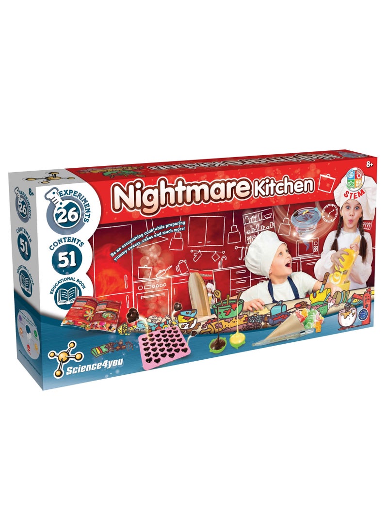 Science4you Science 4 You Nightmare Kitchen Kit for Children, Make Your Own Coloured Candy and Cupcakes, Learn Kitchen Science, Craft Set with Educational Book - Image 4