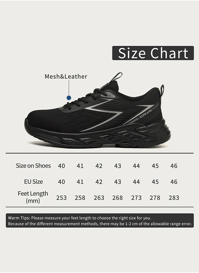 AOwang Steel Toe Shoes for Men Lightweight Safety Shoes Comfortable Puncture Proof Slip On Indestructible Work Shoes and Fashion Sneakers.  - Image 2