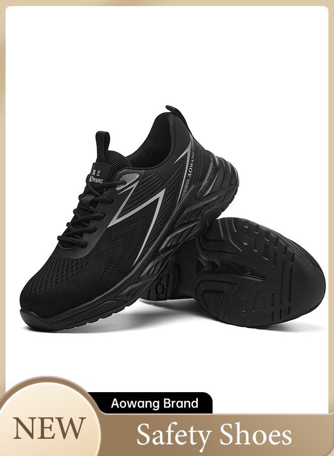 AOwang Steel Toe Shoes for Men Lightweight Safety Shoes Comfortable Puncture Proof Slip On Indestructible Work Shoes and Fashion Sneakers. - Image 1