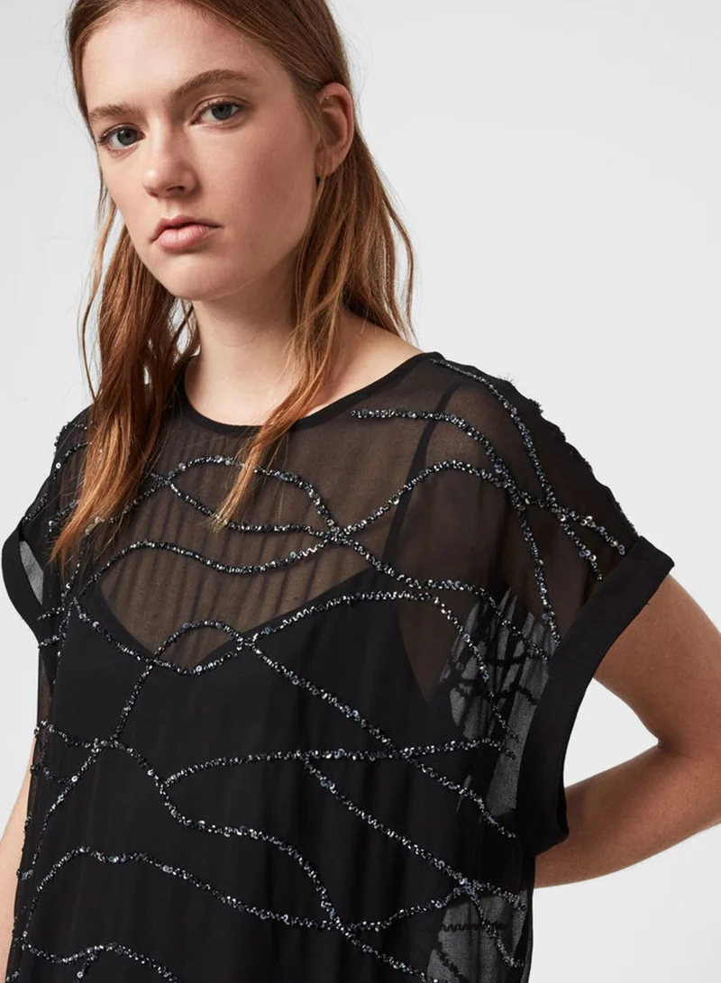 all saints Loran Embellished Dress