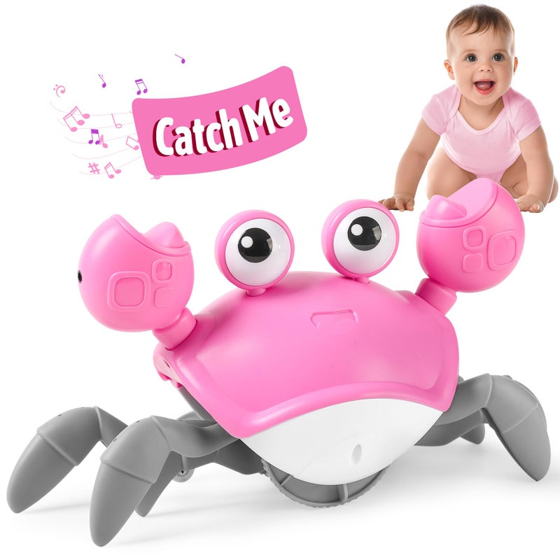 Hirger Crawling Crab Baby Girl Toy Dancing Walking Infant Toy for Tummy Time Sensory Toy for 361218 Months Babies Toddlers 123 Musical Birthday Gift - Image 2