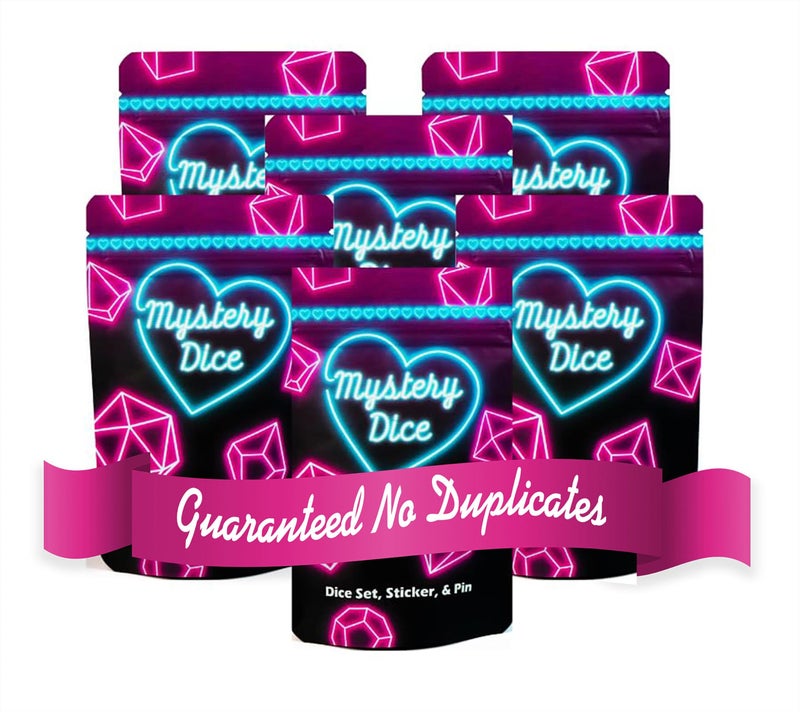 1985 Games Mystery Sweetheart Love Dice Set of 7 Polyhedral Dice Wide Range of Patterns RPG Dice Table Games Sweetheart Pack of 6 - Image 3