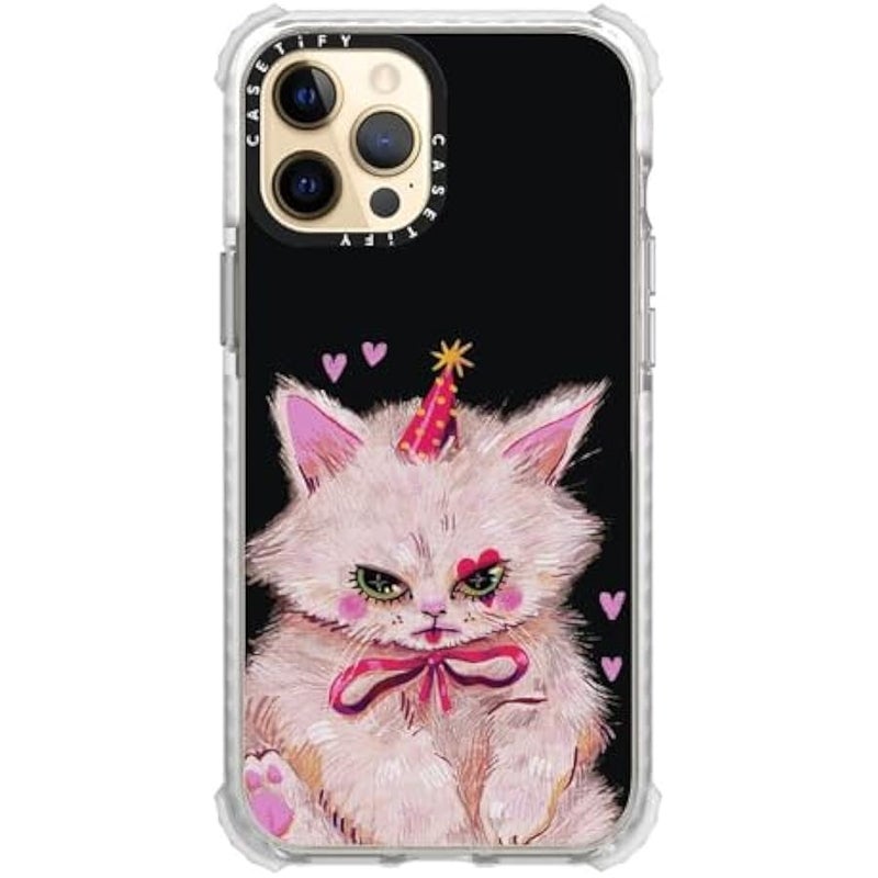 Casetify Ultra Impact iPhone 12 Pro Max Case 【9.8ft Drop Protection】 - Clown Kitty - Clear Frost - Image 3
