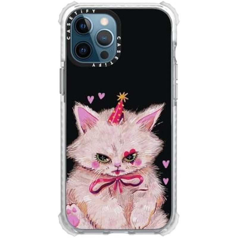 Casetify Ultra Impact iPhone 12 Pro Max Case 【9.8ft Drop Protection】 - Clown Kitty - Clear Frost - Image 2
