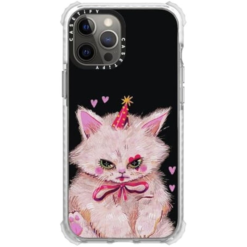 Casetify Ultra Impact iPhone 12 Pro Max Case 【9.8ft Drop Protection】 - Clown Kitty - Clear Frost - Image 4
