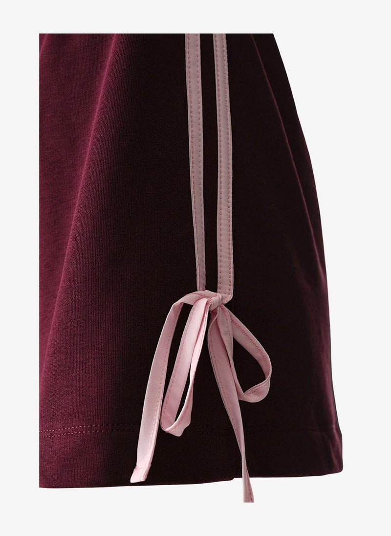 Penti Women Bow Detailed Bordeaux Shorts - Image 3