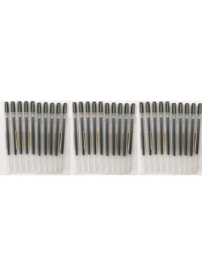 MUJI Gel Ink Ball Point Pen 0.38Mm Black10Pcs X 3Set  - Image 1