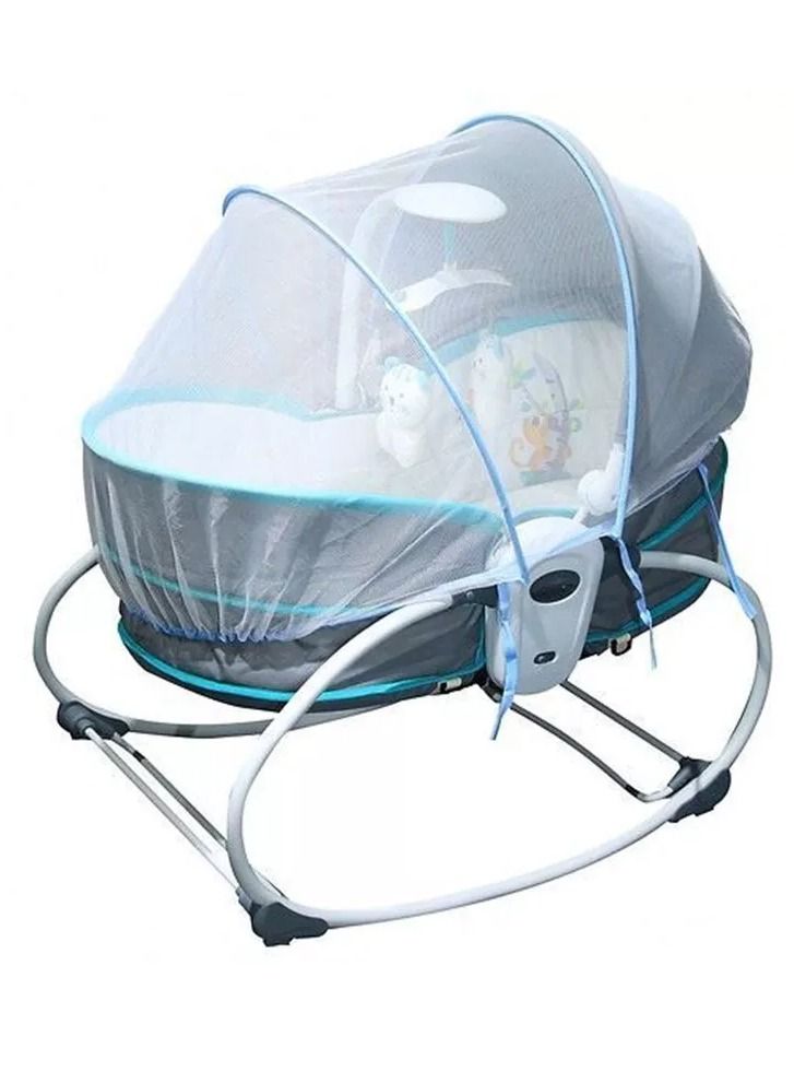 5-in-1 baby Rocking Bed and Chair Musical Travel Bassinet, Best Gift for Newborn Boys and Girls - Image 4