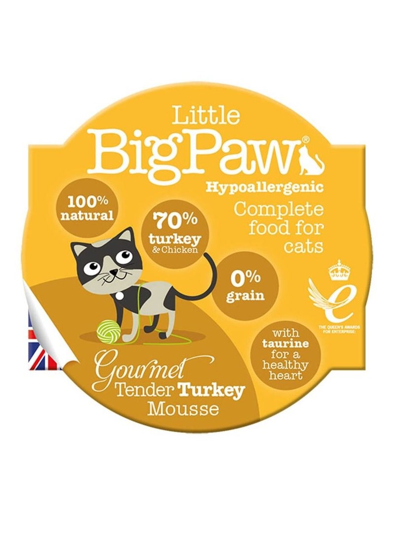Little Big Paw - Little Big Paw Gourmet Turkey Mousse Cat And Kitten Wet Food 85G - Image 1