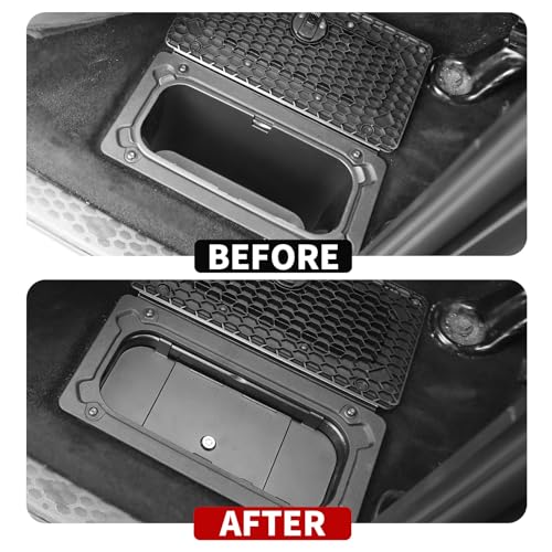 JeCar Backseat Floor Locking Box Rear Seat Storage Security Tray Compatible with Dodge RAM 1500 2500 3500 Pickup Truck 20092018 - Image 3