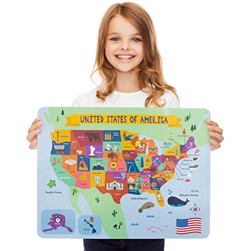 Pint-Size Scholars 8-Pack Reversible Classroom Wall Posters 22" x 17" - Learn The Alphabet, Colors, Days, Months, Numbers, Shapes, & USA Map - Educational Posters by Pint-Size Scholars - Image 4