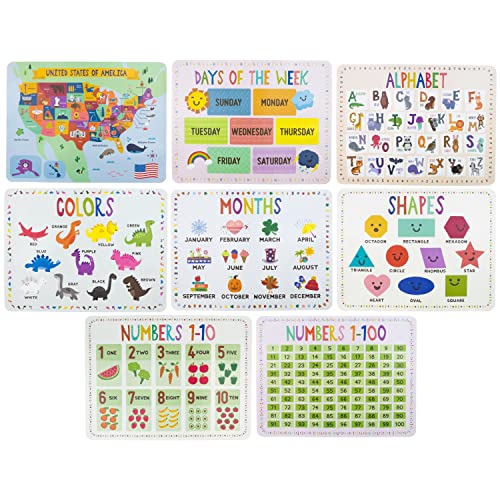 Pint-Size Scholars 8-Pack Reversible Classroom Wall Posters 22" x 17" - Learn The Alphabet, Colors, Days, Months, Numbers, Shapes, & USA Map - Educational Posters by Pint-Size Scholars - Image 3