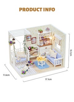 GROIC DIY Miniature Dollhouse Kit with Furniture, Creative Tiny Room kit Doll House LED Light Accessories Plus Dust Proof, Romantic Artwork Gift (Kitten Diary)  - Image 2